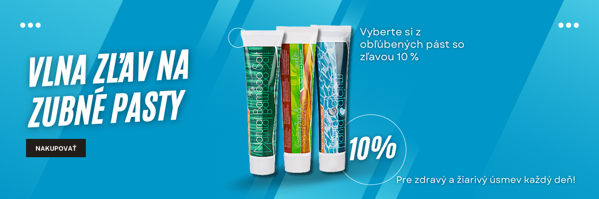 VLNA ZĽAV NA ZUBNÉ PASTY